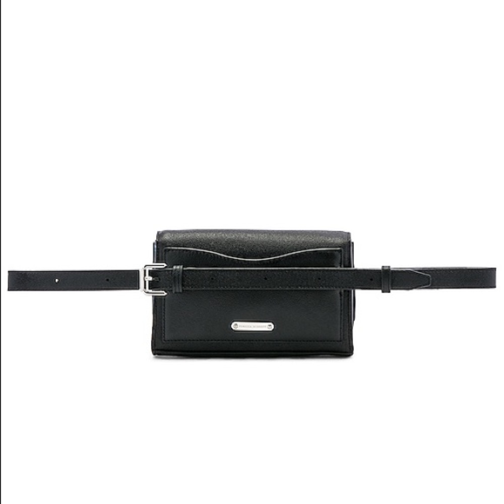 REBECCA MINKOFF Calfskin Jean Belt Bag Black - Picture 4 of 12